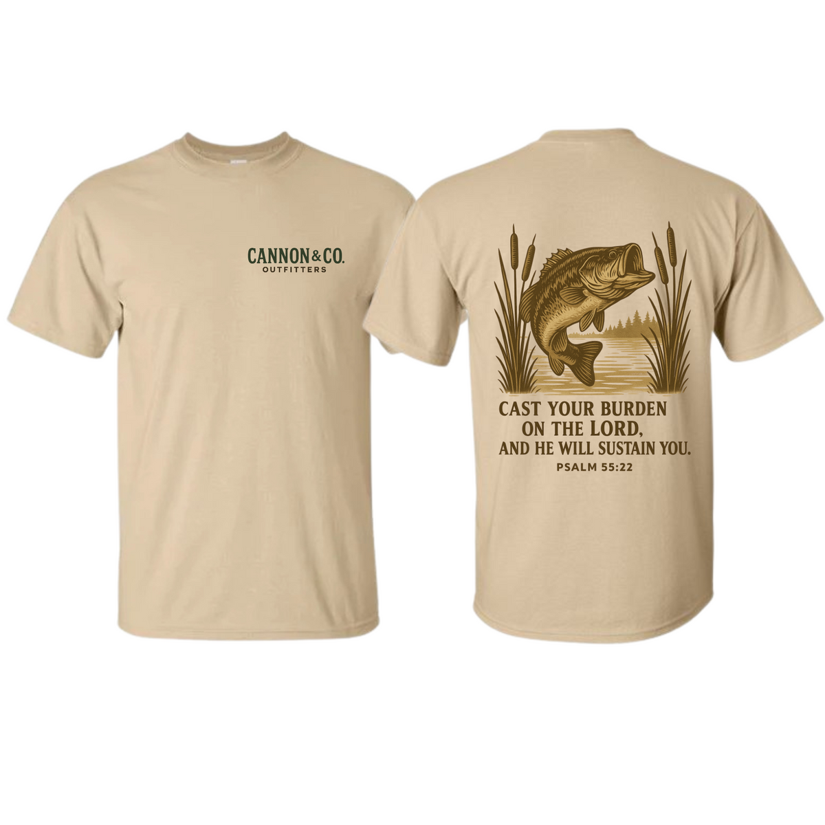 Bass & Psalm 55:22 T-Shirt