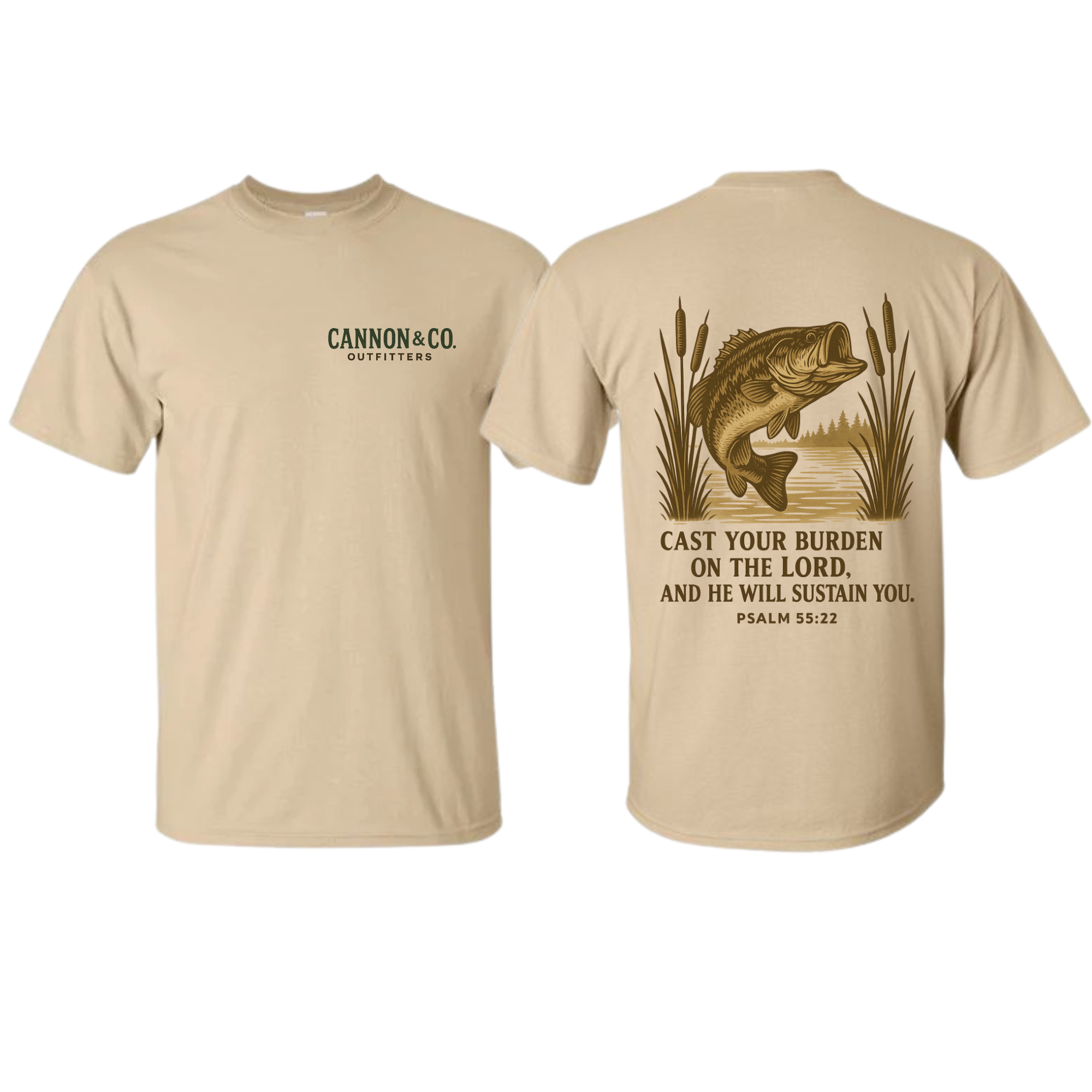 Bass & Psalm 55:22 T-Shirt